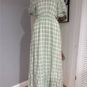 Show Me Your MuMu Green Plaid Dress